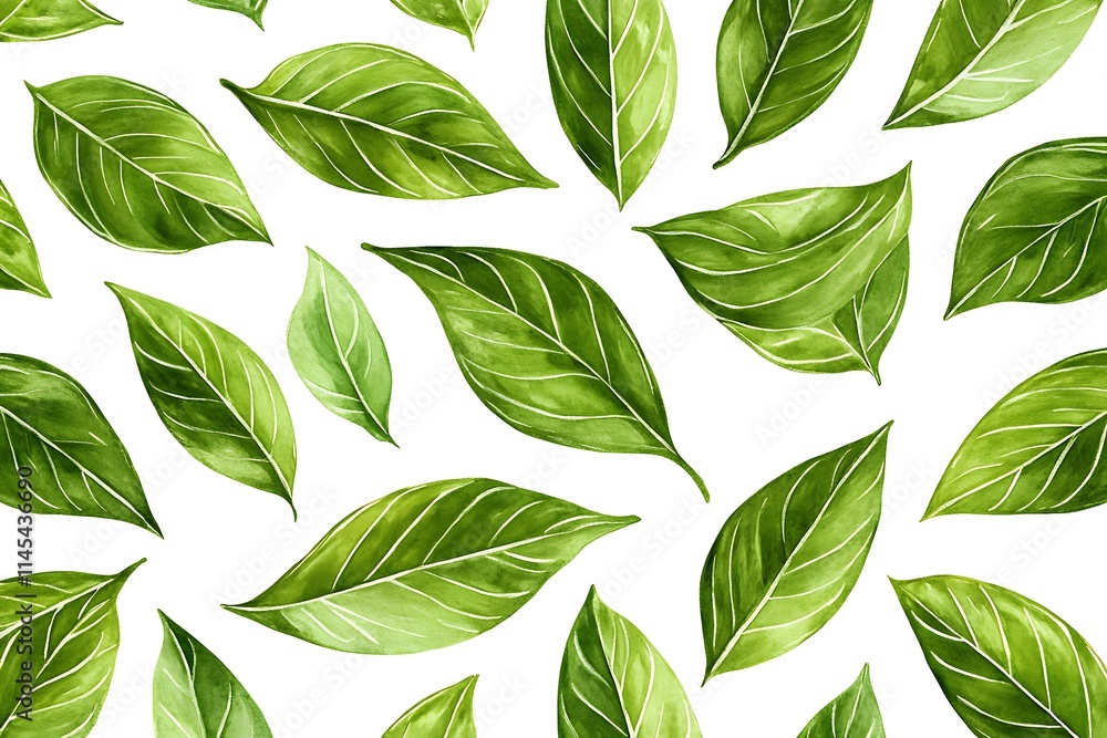 Simple Botanical Watercolor Texture with a White Background Simple Botanical Watercolor Texture with a White Background