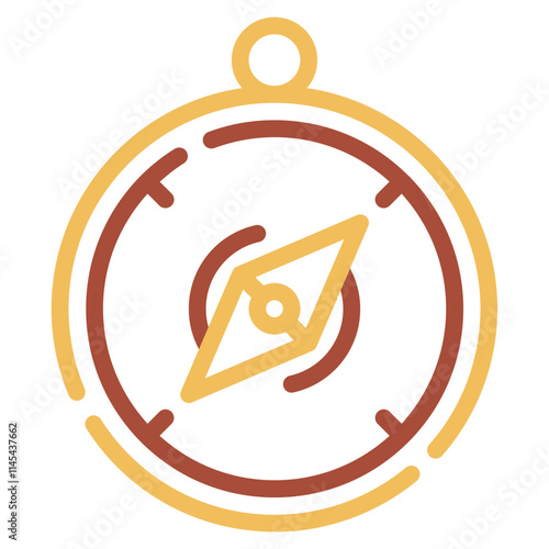 Stylized Compass Icon for Navigation and Exploration