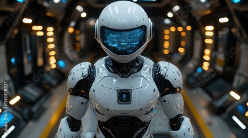 Wallpaper Mural Futuristic robot in a high-tech environment. Torontodigital.ca