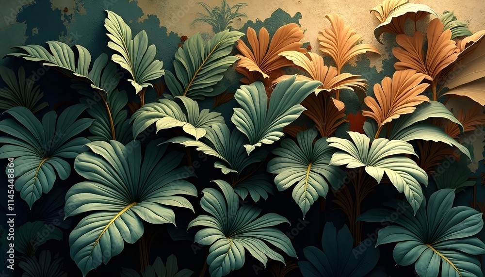 green dense leaves background green dense leaves background