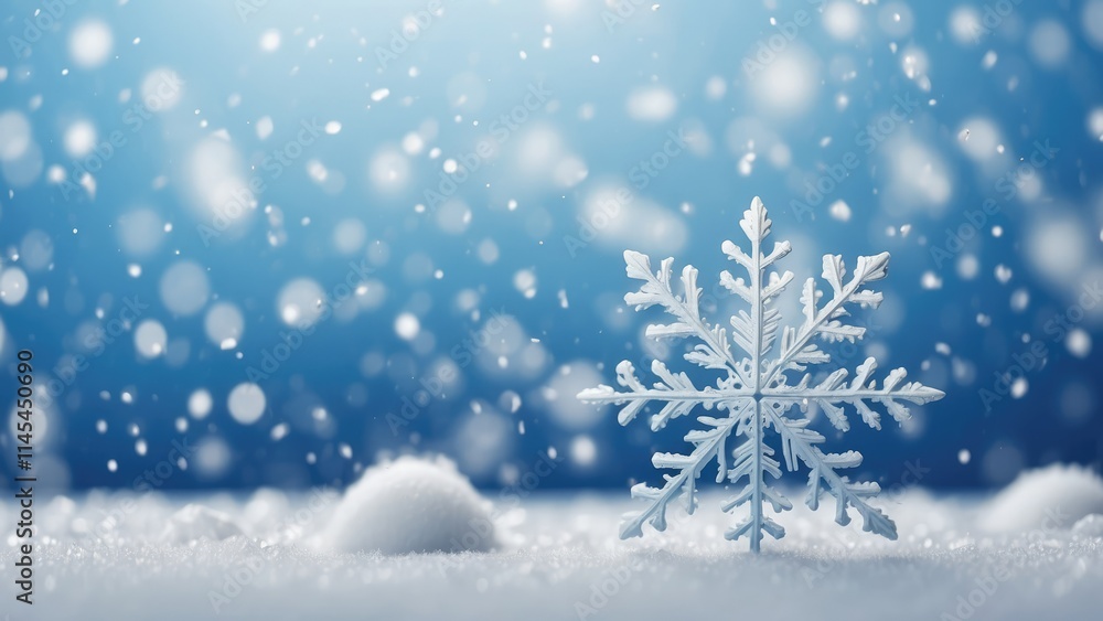 A soft blue background adorned with various snowflakes in white and metallic gold. A soft blue background adorned with various snowflakes in white and metallic gold.
