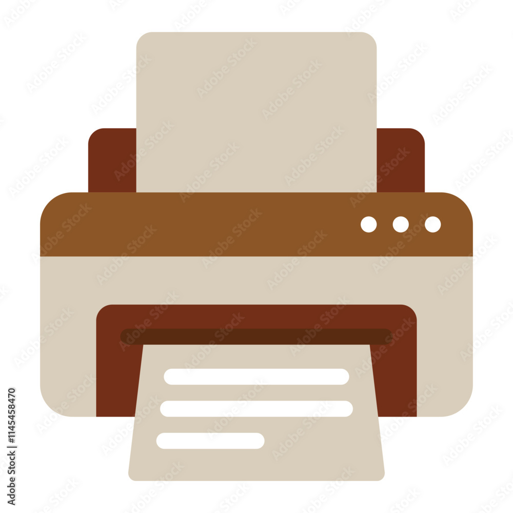 Stylish Printer Icon for Digital Use Stylish Printer Icon for Digital Use