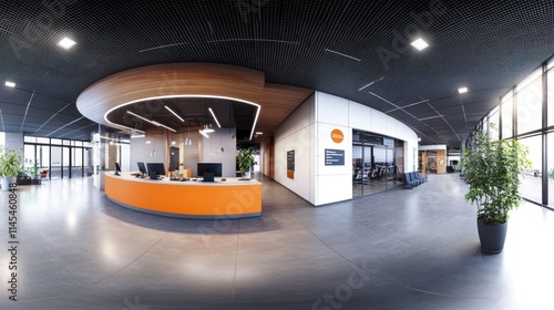 Modern Office Reception Area Design:  A 360