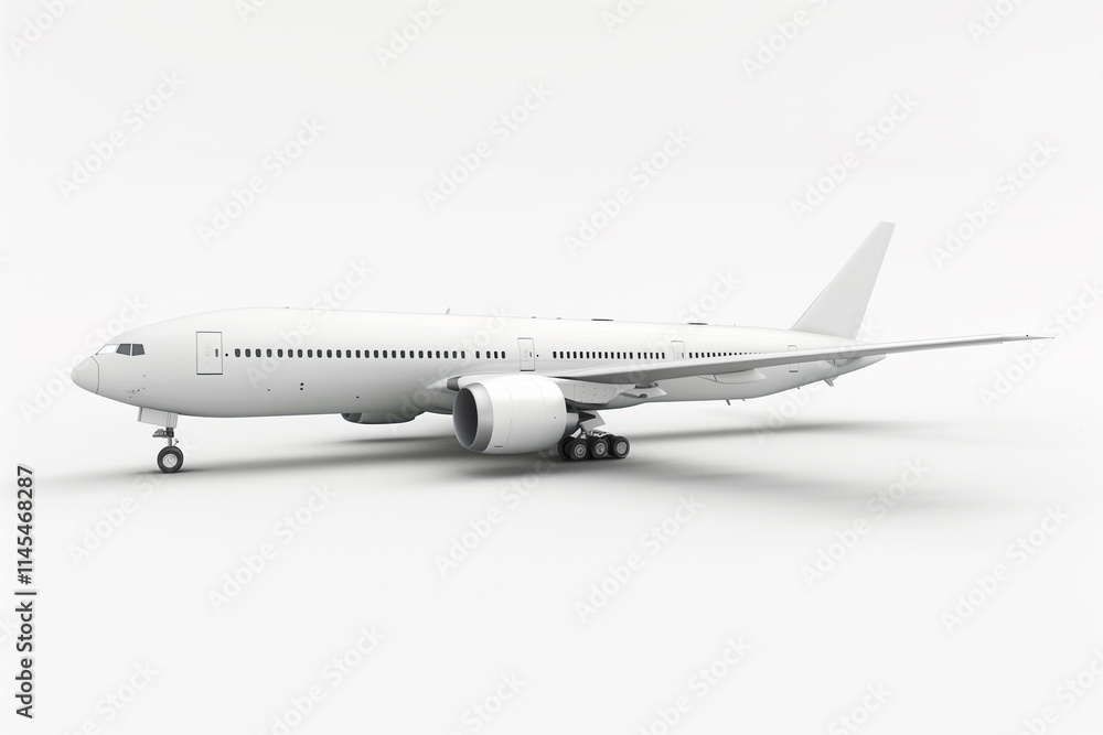 Travel Passenger Plane on White Background Travel Passenger Plane on White Background