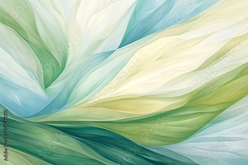 Wallpaper Mural Abstract Swirling Green and Blue Silk Drapery Torontodigital.ca