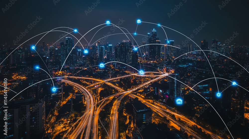Smart digital city with connection cyber security network reciprocity over the cityscape . future smart wireless digital city and social media networking systems that connects people within the city Smart digital city with connection cyber security network reciprocity over the cityscape . future smart wireless digital city and social media networking systems that connects people within the city
