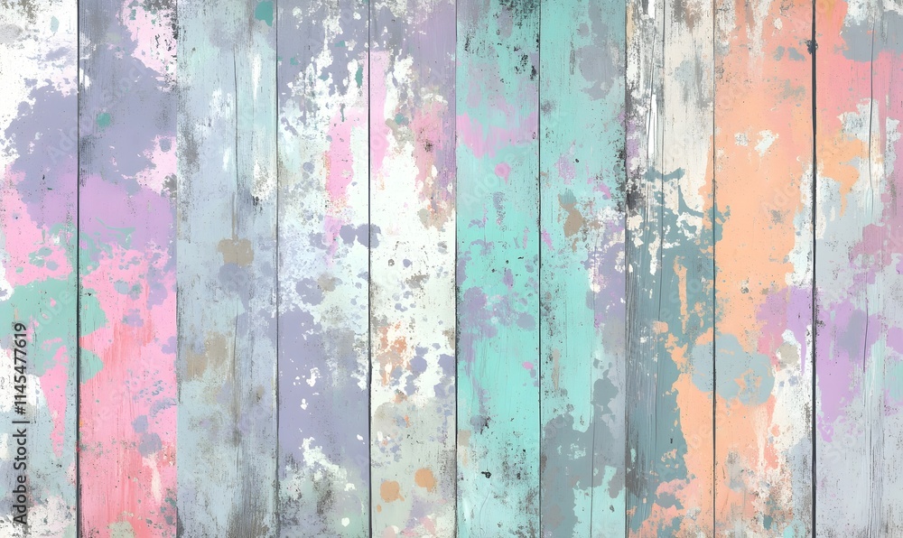 Pastel-colored weathered wood plank background. Pastel-colored weathered wood plank background.