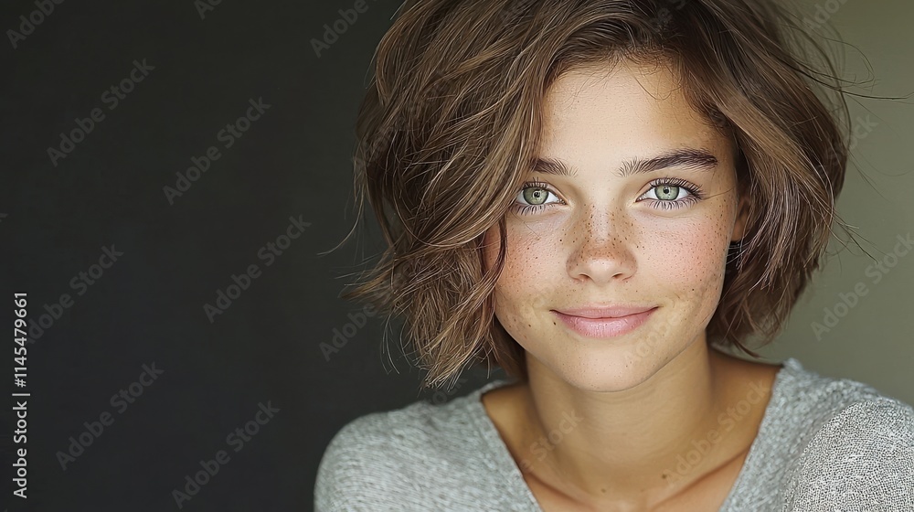 Creating a casual sideswept hairstyle with light waves closeup photography in a studio environment for beauty and fashion enthusiasts Creating a casual sideswept hairstyle with light waves closeup photography in a studio environment for beauty and fashion enthusiasts