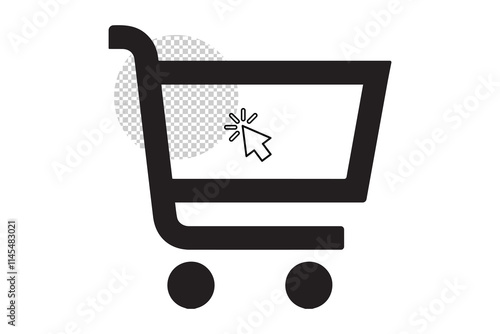 Web store shopping cart icon symbol sign with transparent 02