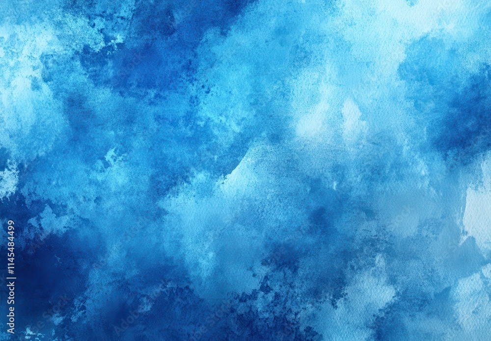 Abstract Blue Watercolor Background with Soft Textures and Blended Shades Ideal for Use in Creative Design, Print Arts, and Visual Projects Abstract Blue Watercolor Background with Soft Textures and Blended Shades Ideal for Use in Creative Design, Print Arts, and Visual Projects