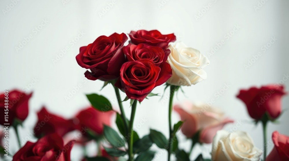Red and white roses create a stunning bouquet, perfect for expressing love, gratitude, and celebration on Valentine’s Day or birthdays. Their beauty captivates all Red and white roses create a stunning bouquet, perfect for expressing love, gratitude, and celebration on Valentine’s Day or birthdays. Their beauty captivates all