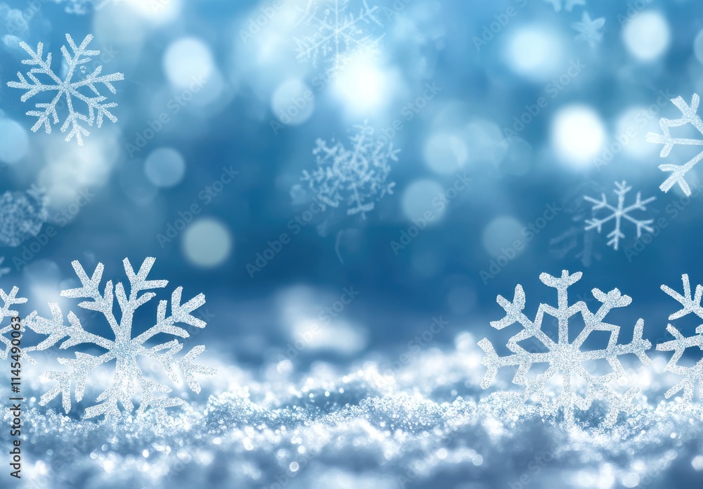 Beautiful Winter Snowflakes on a Soft Sparkling Background with a Dreamy Bokeh Effect Creating a Magical Atmosphere for Seasonal Celebrations and Designs Beautiful Winter Snowflakes on a Soft Sparkling Background with a Dreamy Bokeh Effect Creating a Magical Atmosphere for Seasonal Celebrations and Designs