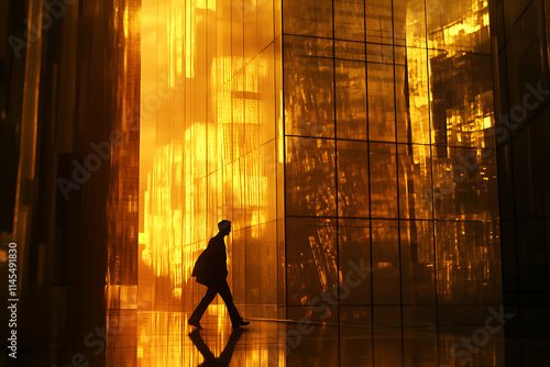 Wallpaper Mural Reflected golden light creates a kaleidoscope effect on urban streets Torontodigital.ca