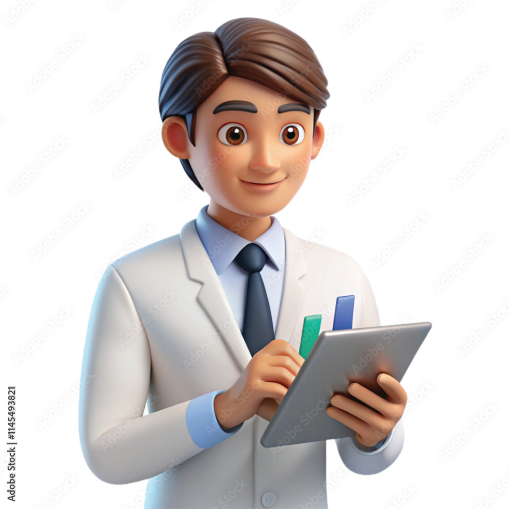 3D Cartoon of a handsome young businessman 3D Cartoon of a handsome young businessman