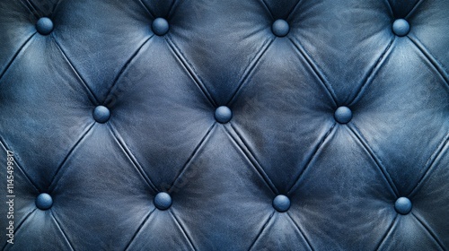 Rich blue diamondstitched leather, a luxurious textured background for design and decor photo