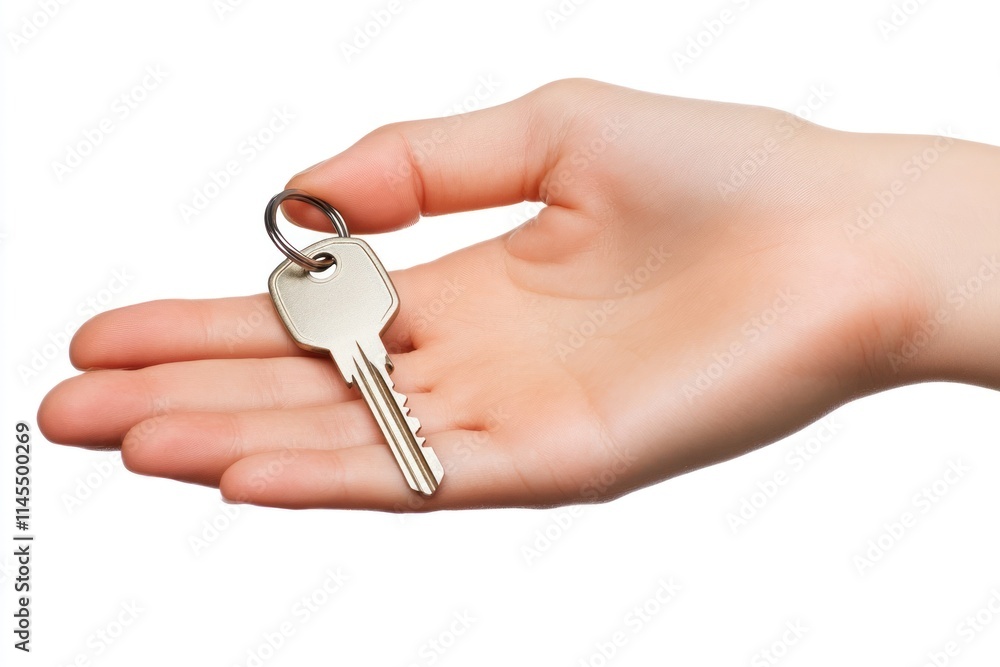 A hand holding a key, symbolizing access or ownership. A hand holding a key, symbolizing access or ownership.