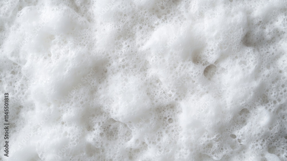 Obraz premium Abstract white foam texture background, soft, bubbly backdrop with delicate patterns for design and creative projects