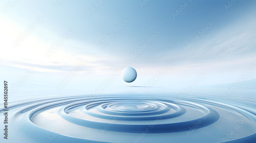 Digital blue and white circular ripples graphics poster background Digital blue and white circular ripples graphics poster background