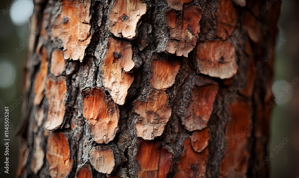 Close-up of reddish-brown tree bark texture. (1) Close-up of reddish-brown tree bark texture. (1)