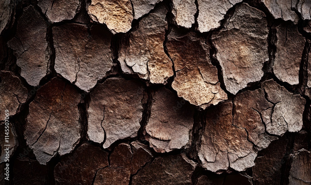 Cracked dark brown bark texture background. Cracked dark brown bark texture background.