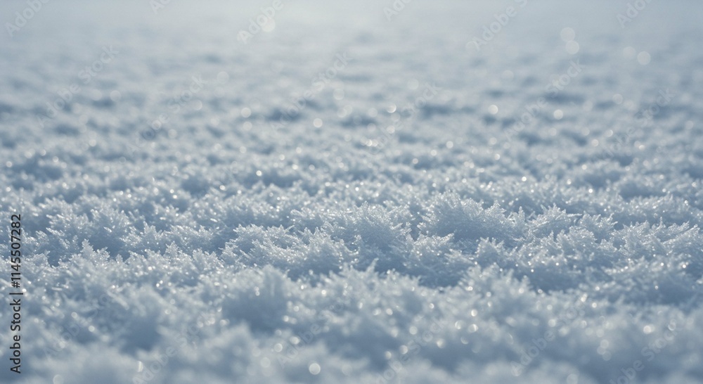 Obraz premium Close-up of sparkling snow texture outdoors.