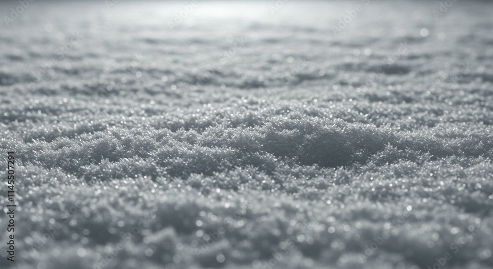 Obraz premium Close-up view of sparkling snow surface.