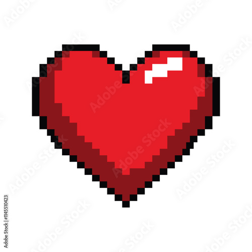 video game heart pixelated