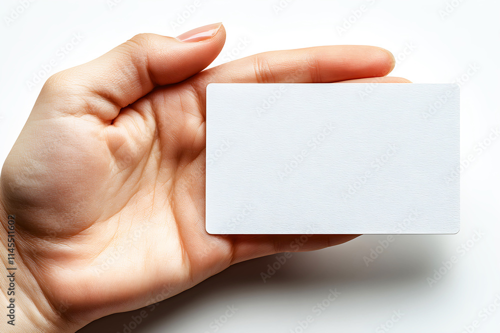 A hand holds a blank white card against a plain background, emphasizing the simplicity and versatility of the card design. A hand holds a blank white card against a plain background, emphasizing the simplicity and versatility of the card design.