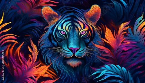 Neon Jungle: Seamless Tiger Stripes
