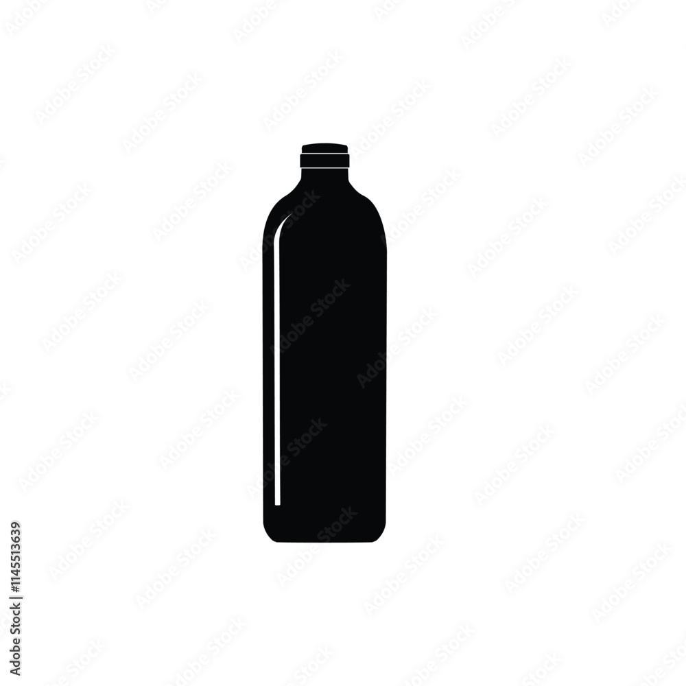 Bottle silhouette icon illustrated on white background,vector.logo. Bottle silhouette icon illustrated on white background,vector.logo.