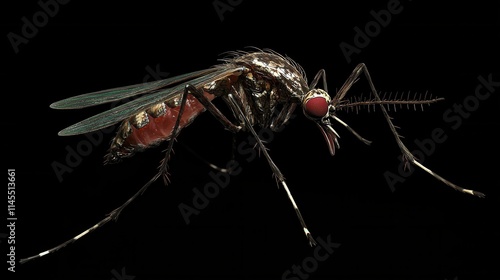 Aedes Mosquito Model Highlighting Disease Spread Role photo