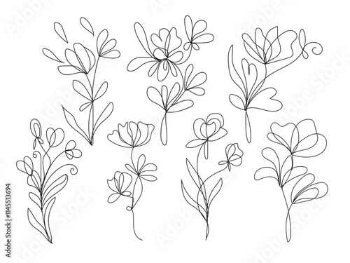 Wallpaper Mural Vector flowers art Torontodigital.ca