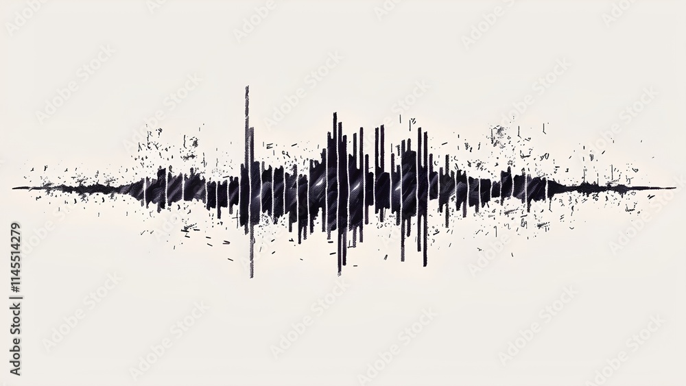 Abstract Soundwave Art on Minimalist Canvas Abstract Soundwave Art on Minimalist Canvas