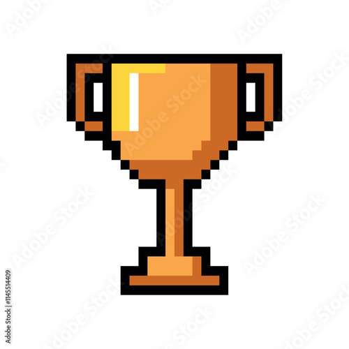 video game trophy pixelated