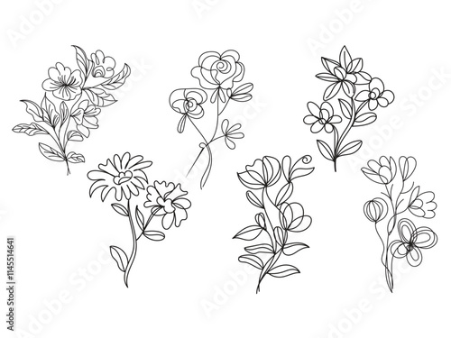 Wallpaper Mural Vector flowers art Torontodigital.ca