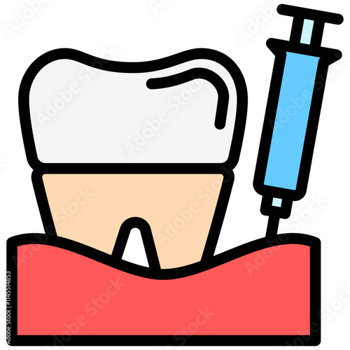 Anesthesia flat color icon, use for UI, UX, app and web development, digital or print. for industry, hospital management, health theme.