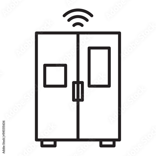 fridge smart home line icon