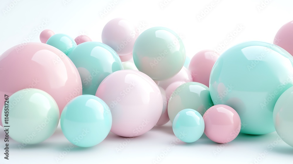 A bunch of colorful balls are arranged in a row A bunch of colorful balls are arranged in a row