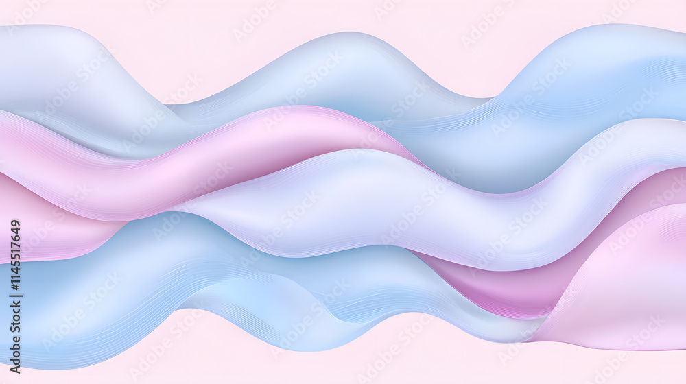 Flowing waves of soft pastel colors abstract art digital illustration contemporary design aesthetic view serenity concept Flowing waves of soft pastel colors abstract art digital illustration contemporary design aesthetic view serenity concept