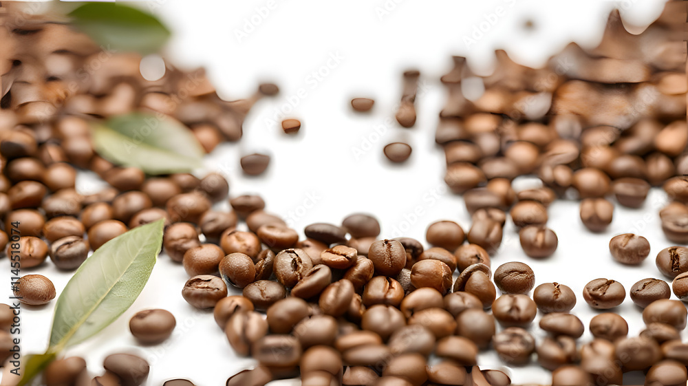 coffee beans on a white background coffee beans on a white background