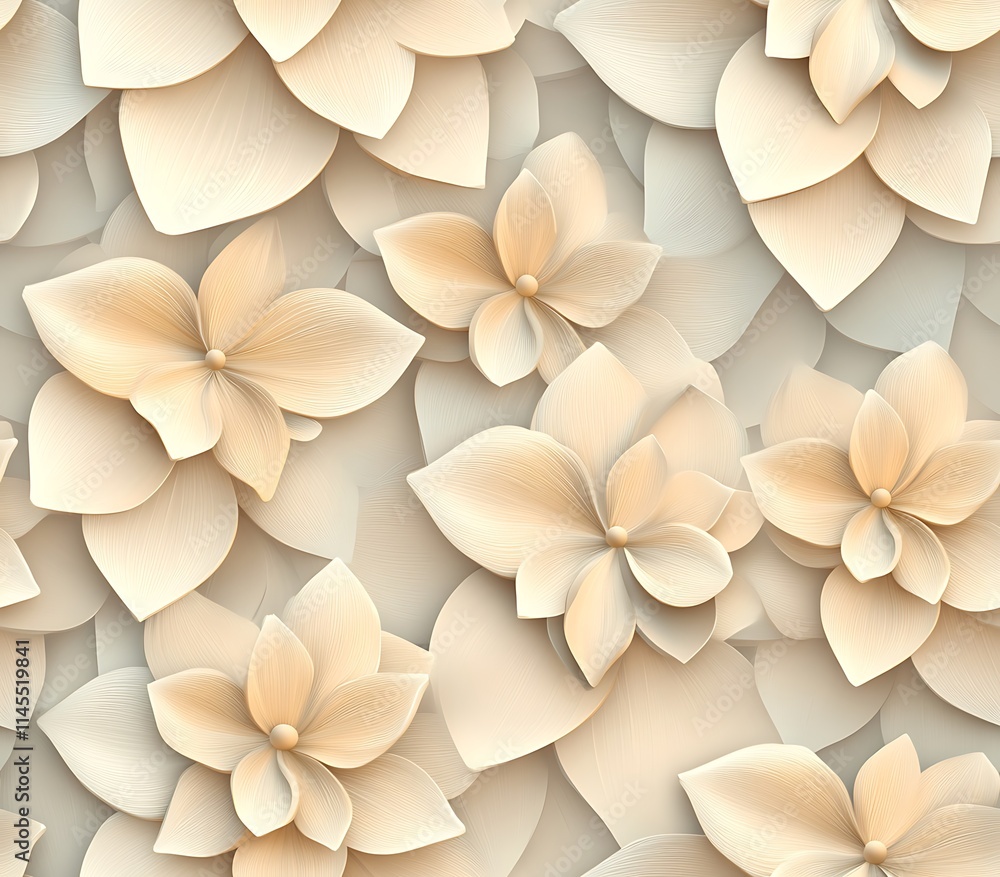 Modern floral 3D geometric seamless, Elegant 3D Floral Seamless Geometric Design Modern floral 3D geometric seamless, Elegant 3D Floral Seamless Geometric Design
