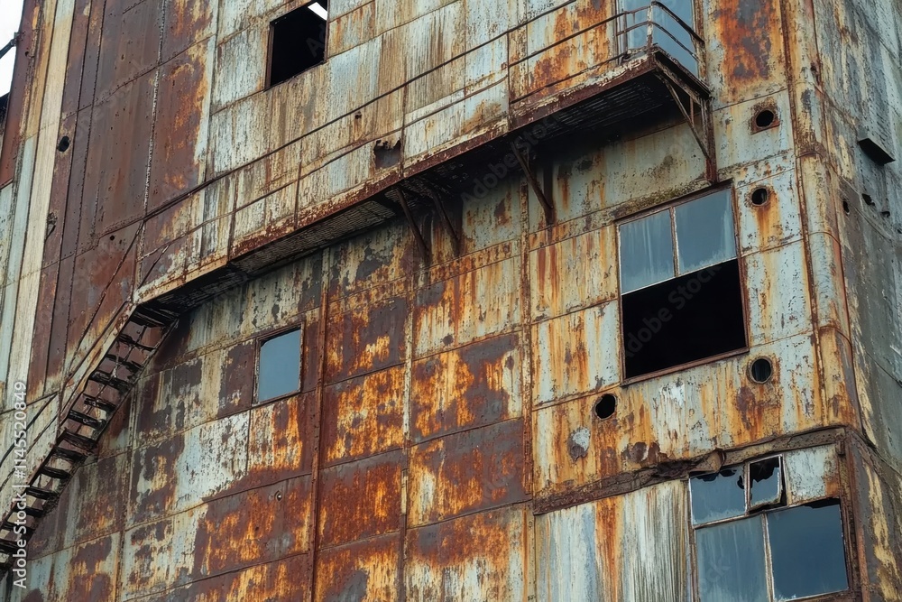 Exploring a rusty decaying factory's weathered walls urban landscape industrial photography gritty environment close-up viewpoint concept of urban decay and rust Exploring a rusty decaying factory's weathered walls urban landscape industrial photography gritty environment close-up viewpoint concept of urban decay and rust
