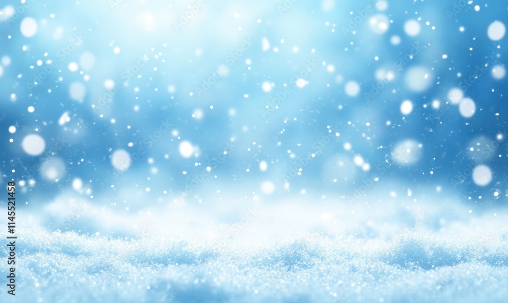 Soft Snowfall on a Winter Landscape with Gentle Blue Background and Shimmering Light Bokeh Effect Creating a Dreamy and Tranquil Atmosphere for Holiday Vibes Soft Snowfall on a Winter Landscape with Gentle Blue Background and Shimmering Light Bokeh Effect Creating a Dreamy and Tranquil Atmosphere for Holiday Vibes