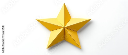 Wallpaper Mural A contemporary Christmas star with overlapping metallic layers in silver and gold, centered on an isolated white background with sharp clarity and high contrast  Torontodigital.ca