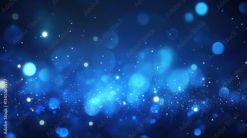 Abstract Blue Sparkle Background With Bokeh Lights Abstract Blue Sparkle Background With Bokeh Lights