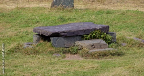 mid shot centre alter stone of Eisteddfod Gorsedd Stones at Bangor photo