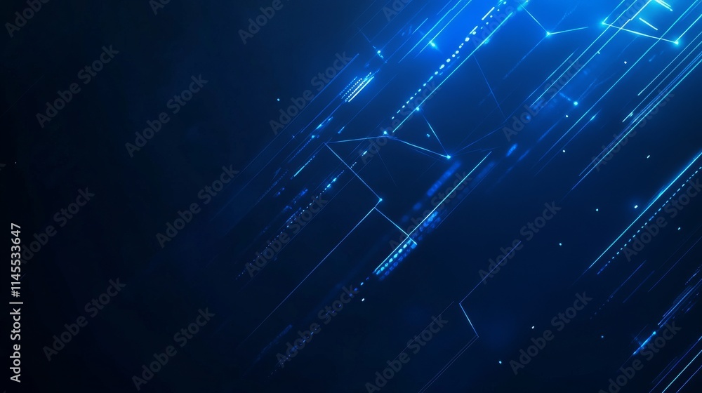 Obraz premium Abstract digital blue background, banner background