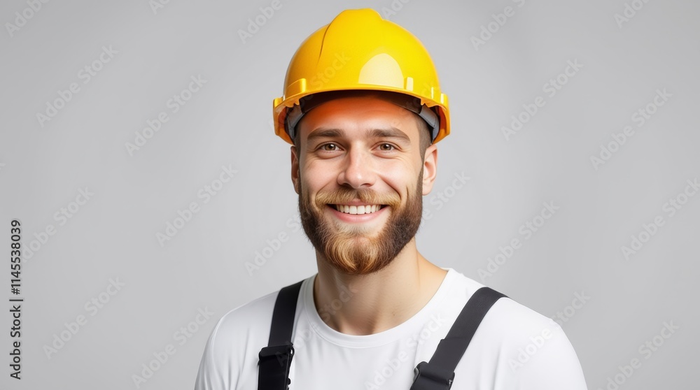 Portrait beauty bearded man with protect helmet. Portrait of handsome engineer. Construction worker in hard hat. Builder in helmet. Construction man in hard hat. Portrait beauty bearded man with protect helmet. Portrait of handsome engineer. Construction worker in hard hat. Builder in helmet. Construction man in hard hat.