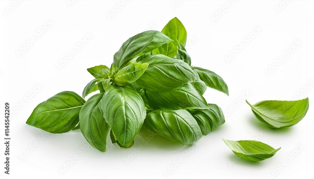 Fresh basil leaves, vibrant green, ready for culinary use. Fresh basil leaves, vibrant green, ready for culinary use.