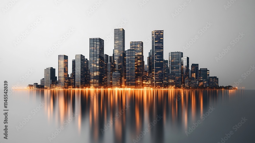 Fototapeta premium Professional flyer mockup for a corporate workshop with a clean and structured layout isolated on a transparent background for business branding